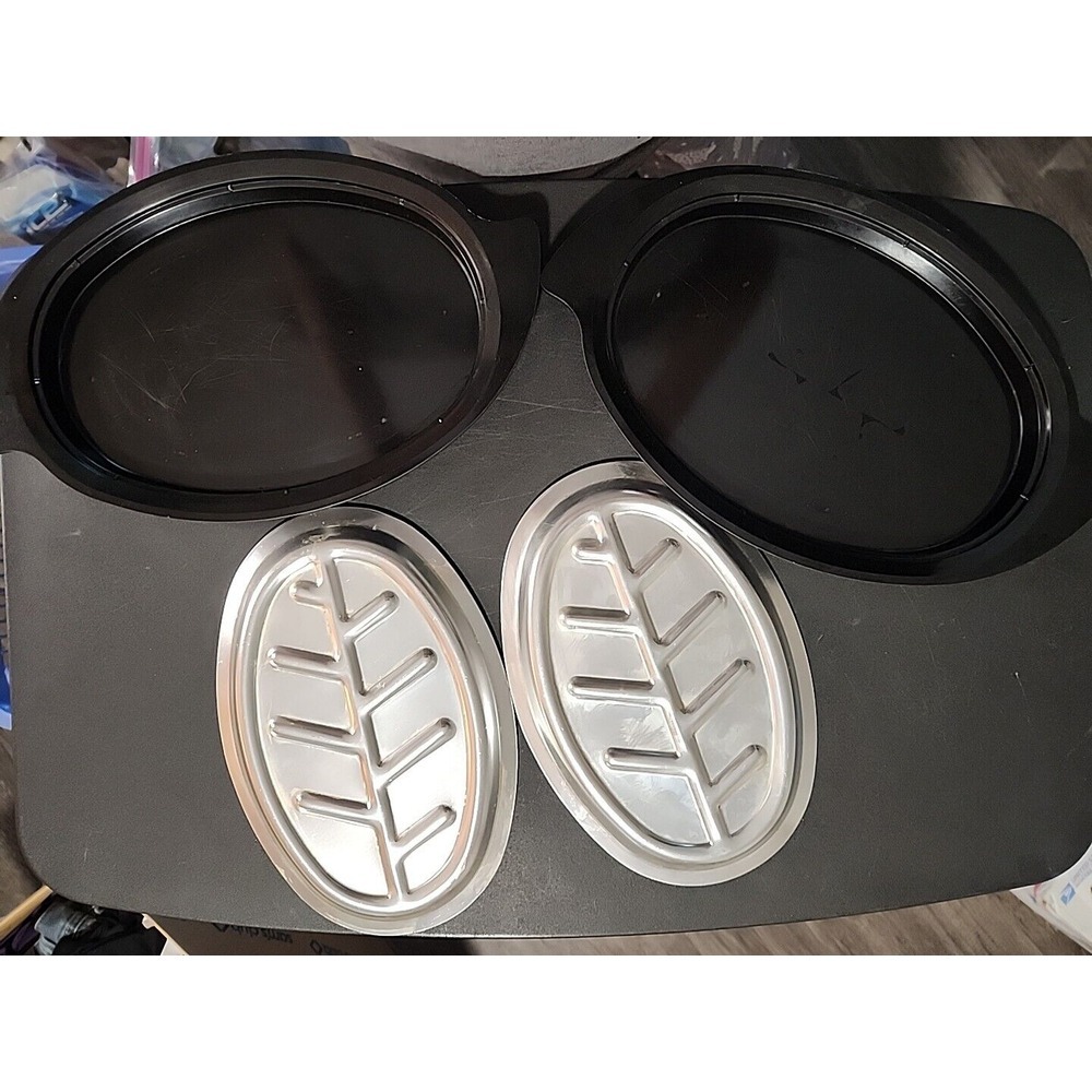 Set of 2 - Vintage Nordic Ware Steak Platter Holder Set No. 310 Sizzler Fajita - Picture 7 of 7